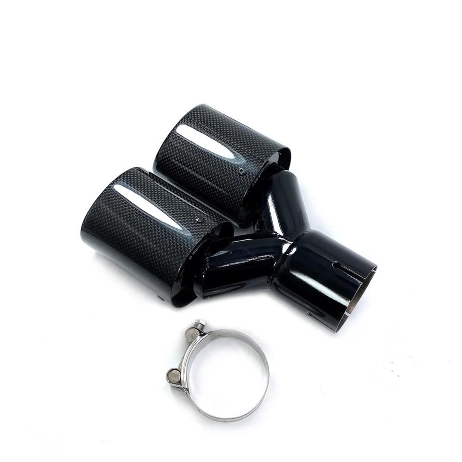 Embouts d'échappement modification voiture universelle noir brillant