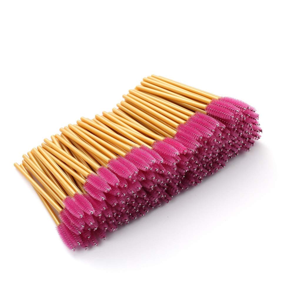 200Pcs/pack Disposable Eyelash Mascara Brushes â€“ Eyebrows Applicator Wands â€“ 4 Colors Bendable Brush Head (Black)