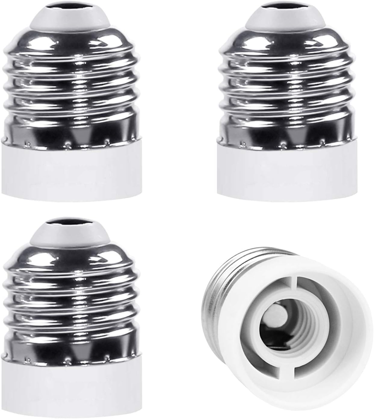 CliCli E26 to E12 (Standard Medium to Candelabra Base) Bulb Adapter, Medium E26 Screw Base Light