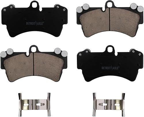Miniatura 3 de Detroit Axle - Pastillas de Freno Delantero para Volkswagen Touareg Audi Q7 R8 Porsche Cayenne Pastillas de Freno Cerámica wReemplazo de Hardware