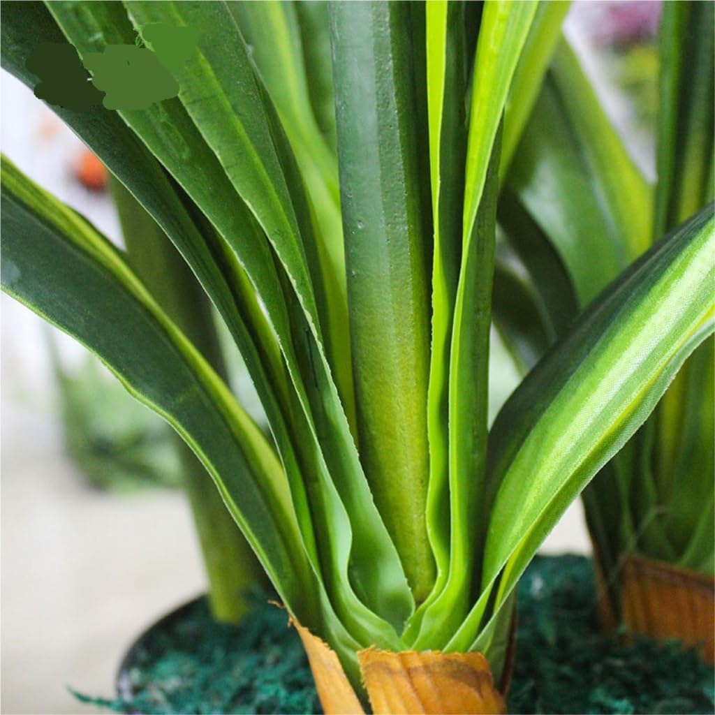 人工鉢植え 模擬クリビア鉢植えオフィスホームデスクトップシルク布偽花装飾緑の植物偽蘭植物缶 【部屋】 人工盆栽