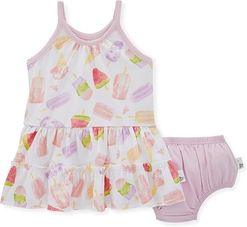 Burt's Bees Baby Vestido para bebé niña, bebé y niño, manga corta y larga, 100% algodón orgánico