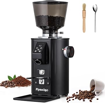 Commercial Coffee Grinder Heavy Duty, 64mm Flat Burr Easy Operate