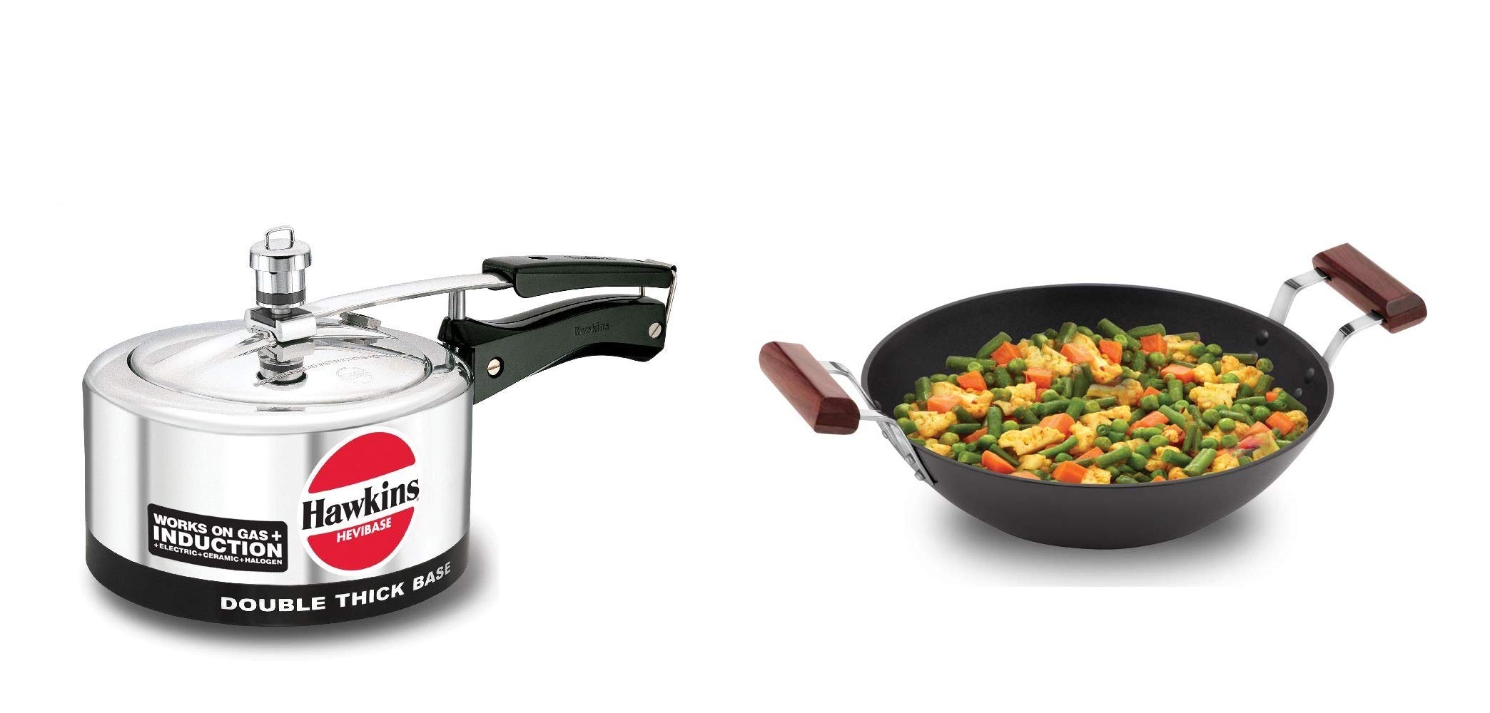 Buy Hawkins Hevibase Aluminum Pressure Cooker and Futura Nonstick Deep