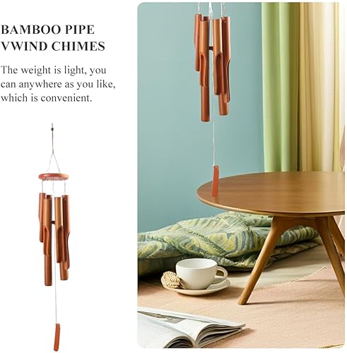Miniatura 9 de BESPORTBLE Campana de viento colgante al aire libre decorativa para patio, ventana de jardín con sonido claro y agradable, estilo retro, artesanía