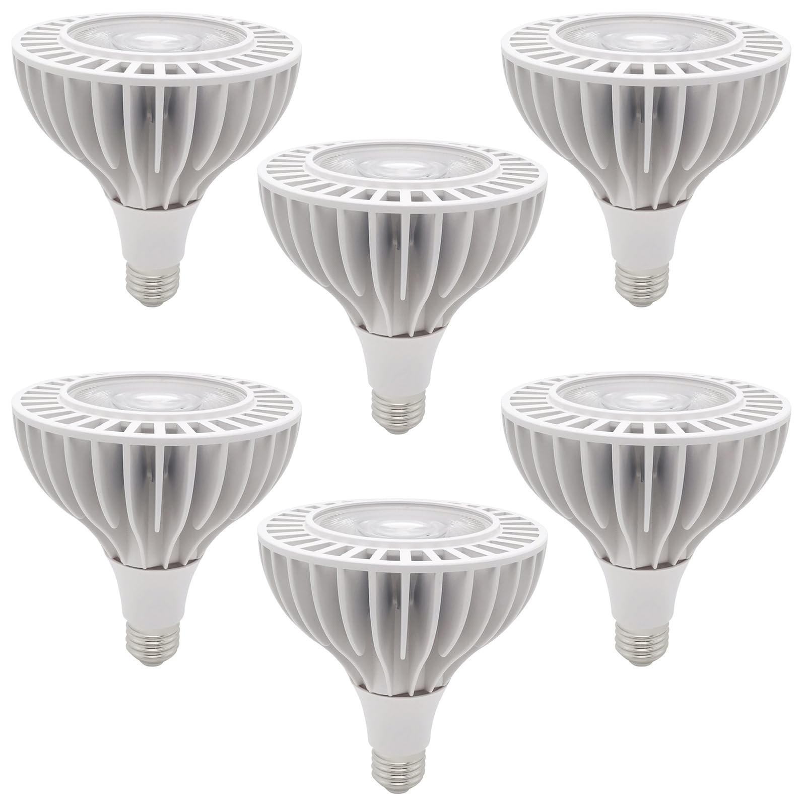 RYTM 6-Pack PAR38 Flood Light LED Bulbs 25 Watt COB 200 Watt Eqv 2500 Lumens Spotlight 85V-265V AC