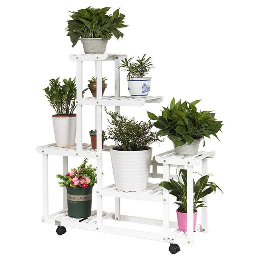 Supporto per Piante, portavasi per Fiori, portavasi in Legno, portavasi per Interni ed Esterni, scaffale per vasi, Scala per Fiori, scaffale per Giardino, Patio, Organizer Rustico, scaffali