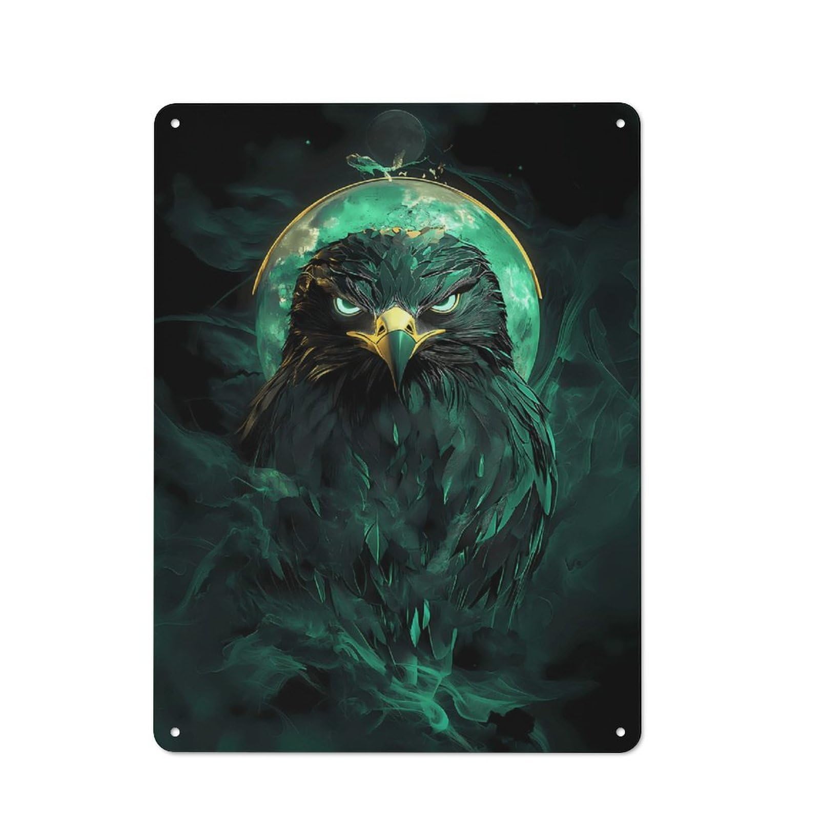 Junmoney Style-23 For Living Room Or Hallway, Eagle Fantasy Art Print Vintage Metal Sign 40X30cm, For Metal Sign Collectors, For Garage And Workshop Walls