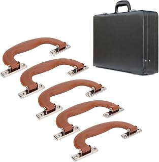 5Pcs Plastic Furniture Handles Trunk Pull Handle Vintage Luggage Handle Strap Replacement Case Handle Grip for Suitcase Box Luggage(Maroon)