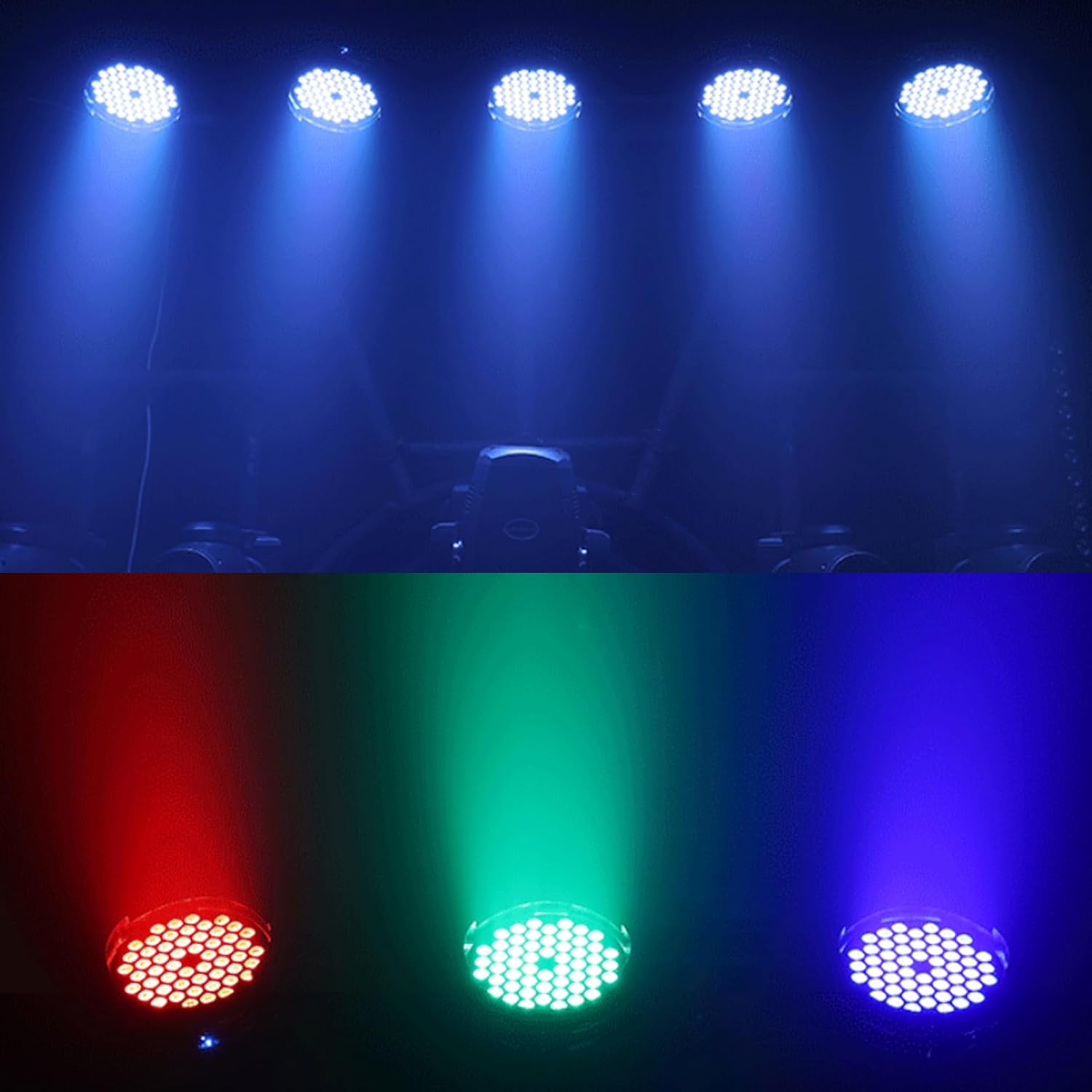 Led Stage Lights, 54x3w RGBW Waterproof Led Par Light, IP67 DMX Outdoor LED Uplight