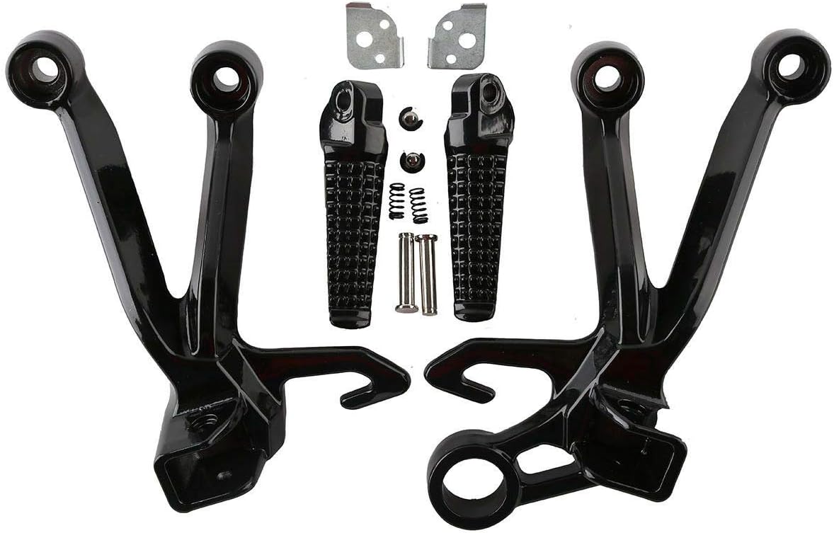 Green-L Sand Black Rear Footpegs Footrest Bracket Set Fit For Suzuki GSXR1000 2005-2006