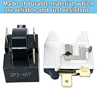 Vista 6 de QP2-4.7/QP2-4R7 - Refrigerador de 4.7 ohmios de 3 pines PTC Start/Starter Relay con protector de sobrecarga de refrigerador, piezas de repuesto