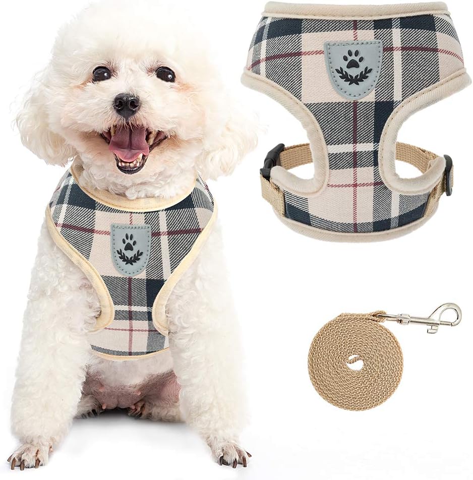 plaid dog harness