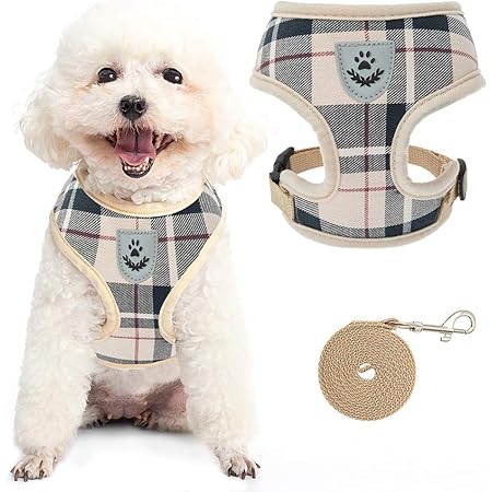checkered dog harness