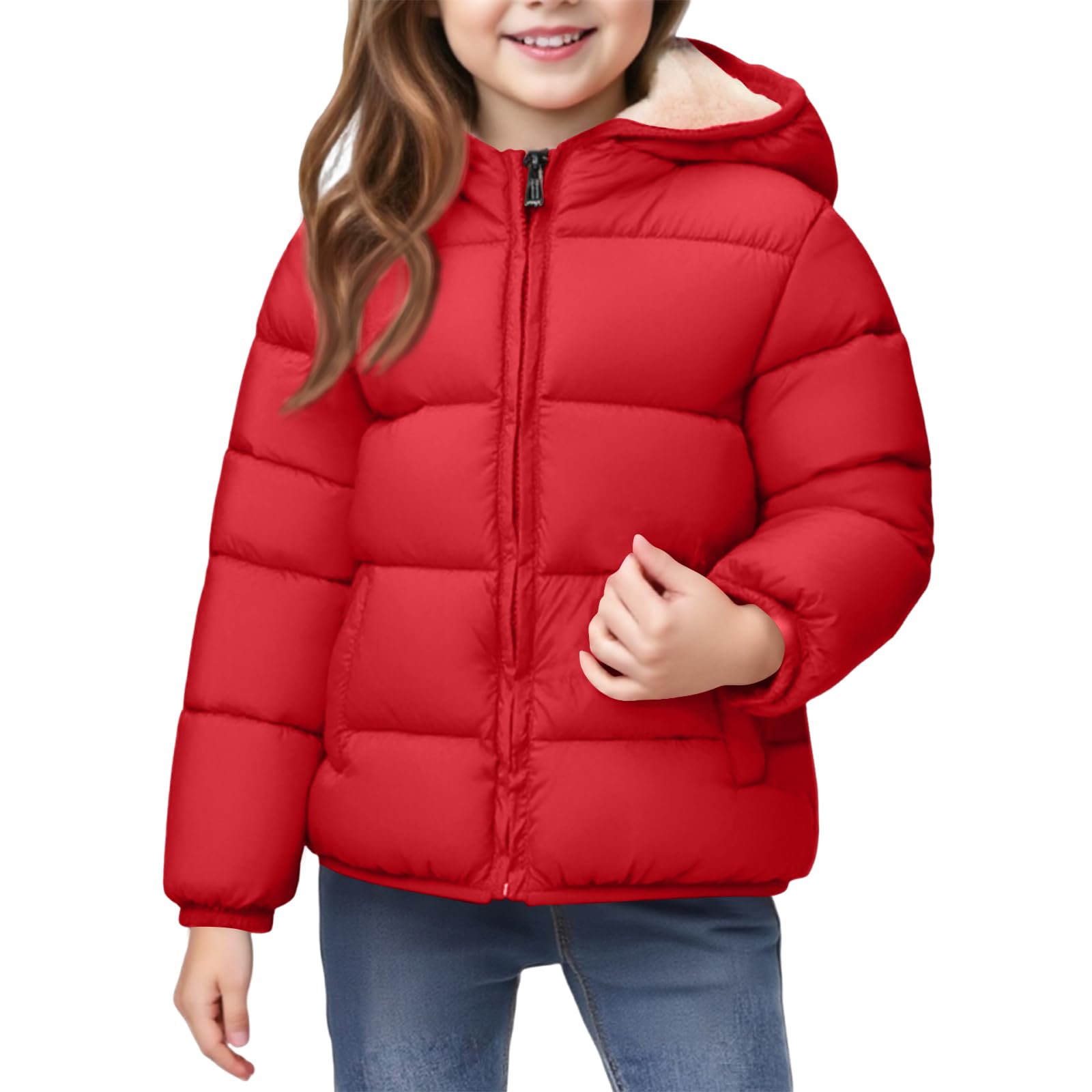 Veste d'hiver pour fille anti-froid manteau thermique rembourré de 3 à 10 ans - 4