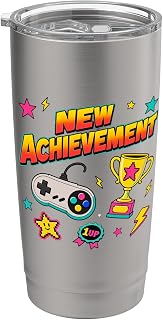 Funny New Achievement Gaming Lover Retro Video Gamer Stainless Steel Insulated Tumbler