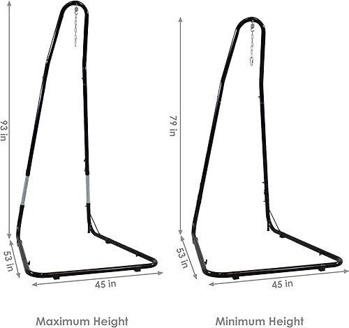Miniatura 3 de Sunnydaze soporte de alta resistencia para hamacas y columpios hasta 93 pulgadas de altura hasta 330 libras de peso