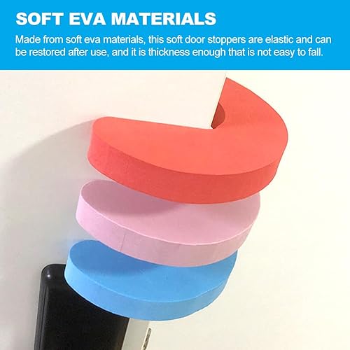 Miniatura 4 de 6 topes elásticos para puerta, tope de puerta con clip en forma de C, cuña de puerta para proteger la puerta de daños, 6 colores, ideal para