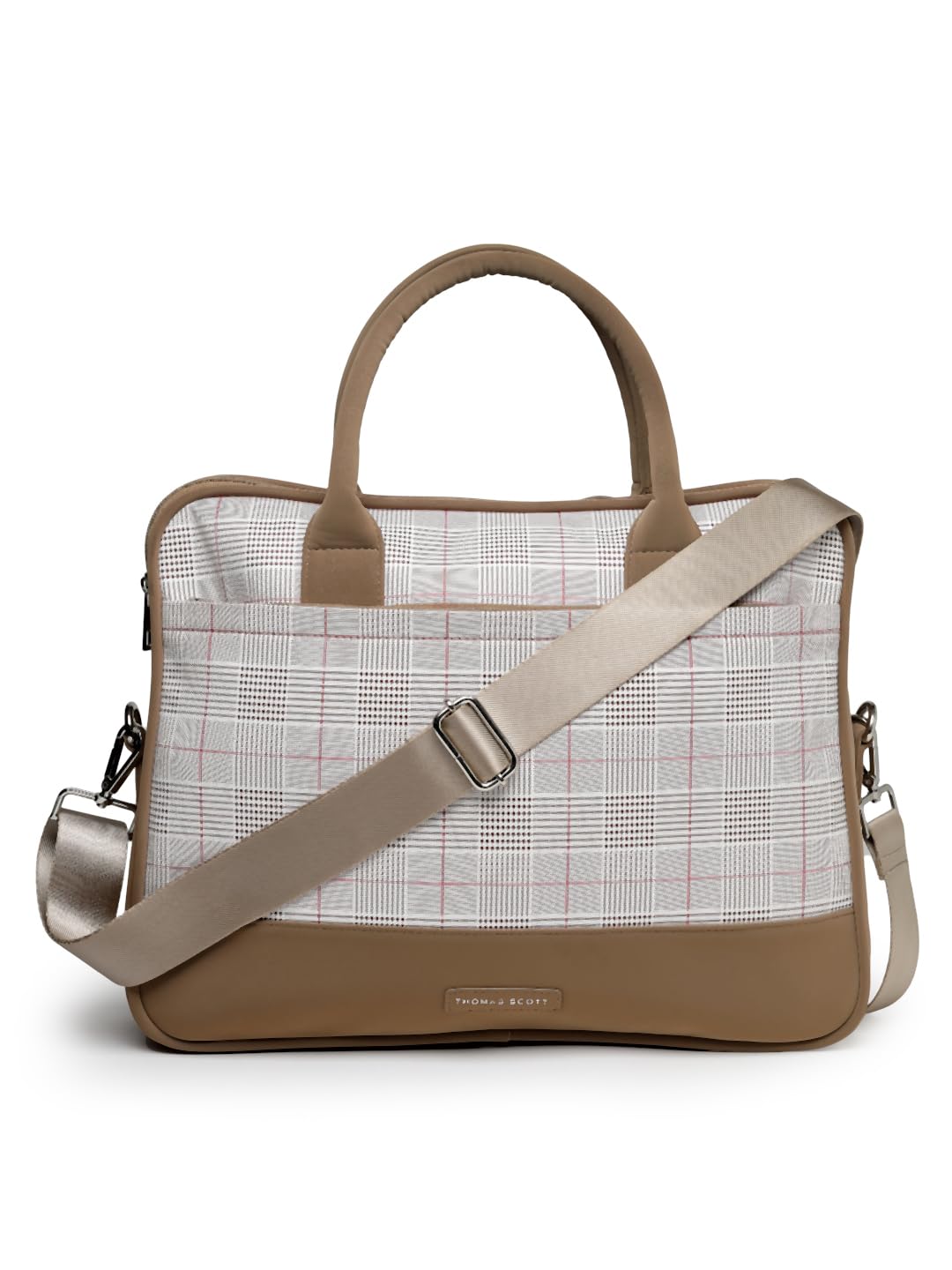 thomas scott Men Checked PU Laptop Bag-picture-38