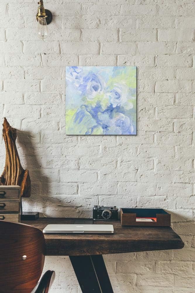 Epic Graffiti 'Flowing Floral' by Anne Waters Giclee Canvas Wall Art, 12" x 12", Blue