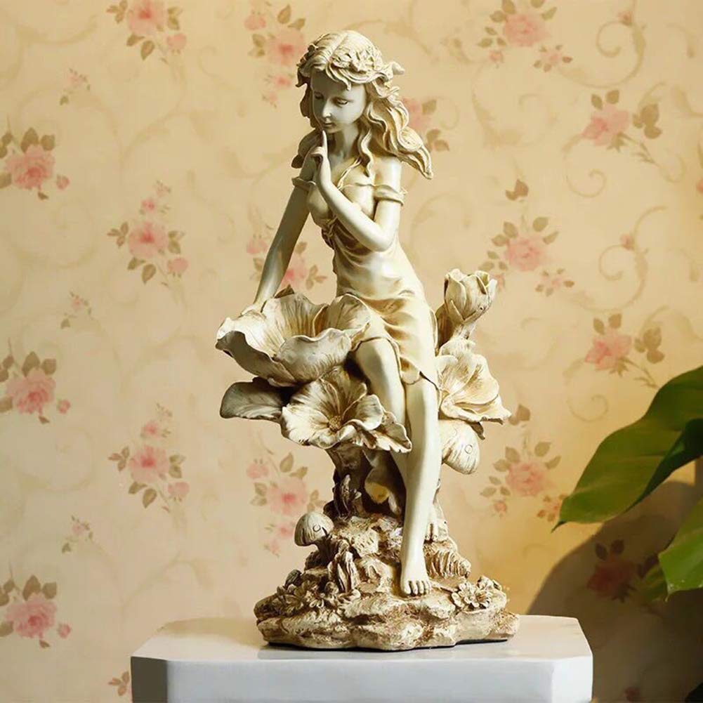 European Style Home Decorations Resin Crafts Garden Decoration Gardening Sketch Retro Angel Ornaments