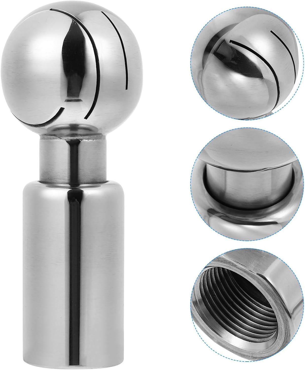 Stainless Steel Rotary Spray Ball Dn20 360 Degree Rotary Spray for Tank Cleaning, Removes Accumulated Material, Suitable for Chemical and Pharmaceutical Industry Use