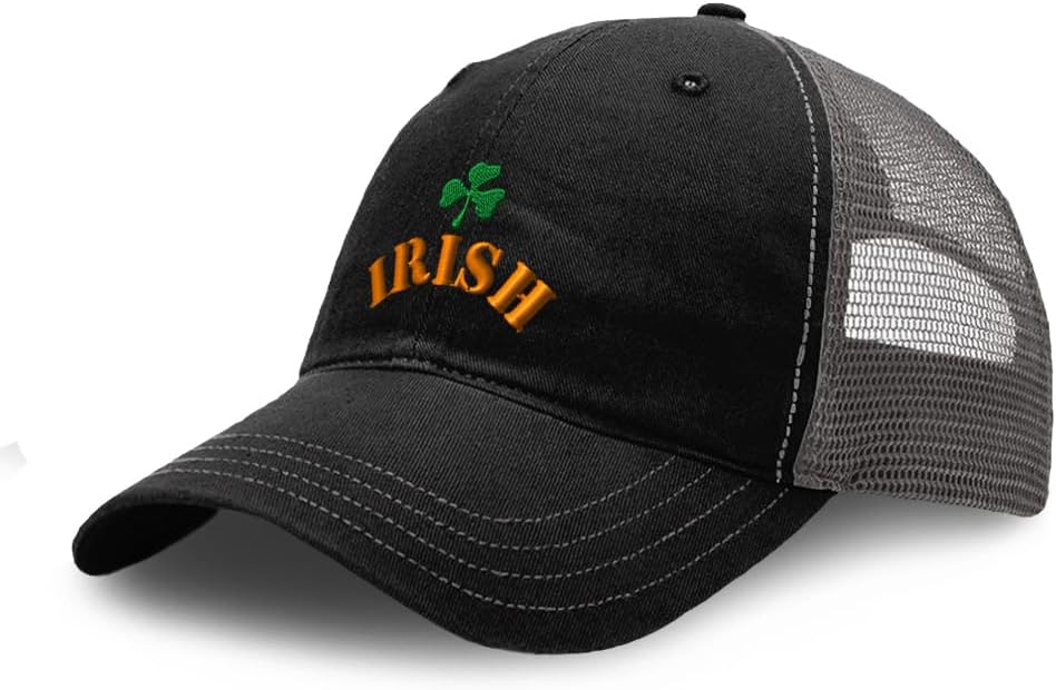 Custom Richardson Soft Mesh Cap Hat Embroidered Irish Flag Ireland St Patrick St Patty Cotton