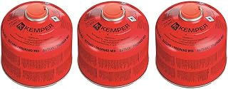 Kemper - Pack 3 Cartuchos de Gas 230g propano/butano 7/16 Camping Estufa Resistente a Bajas temperaturas EN417