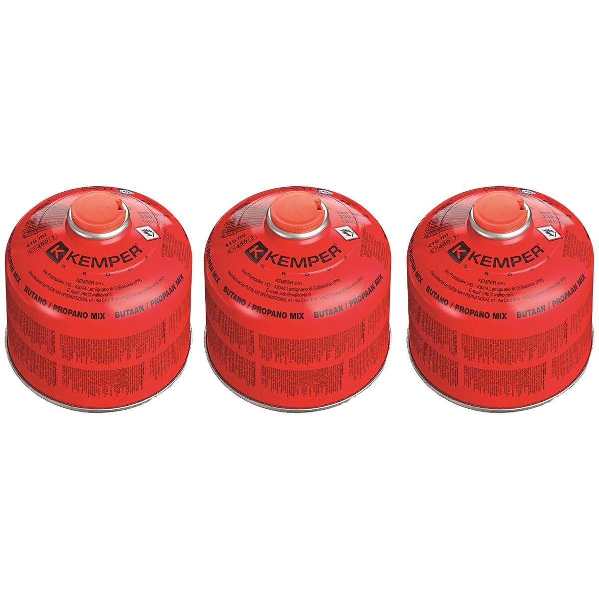 KEMPER Cartouche de gaz 230g Propane/Butane 7/16" Réchaud camping Résistant basses températures EN417