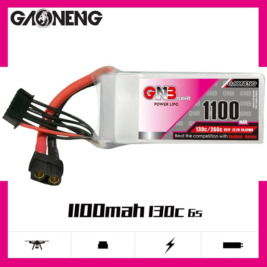 Amazon.co.jp: GAONENG GNB 6S 1100mAh リポバッテリー 22.2V XT60