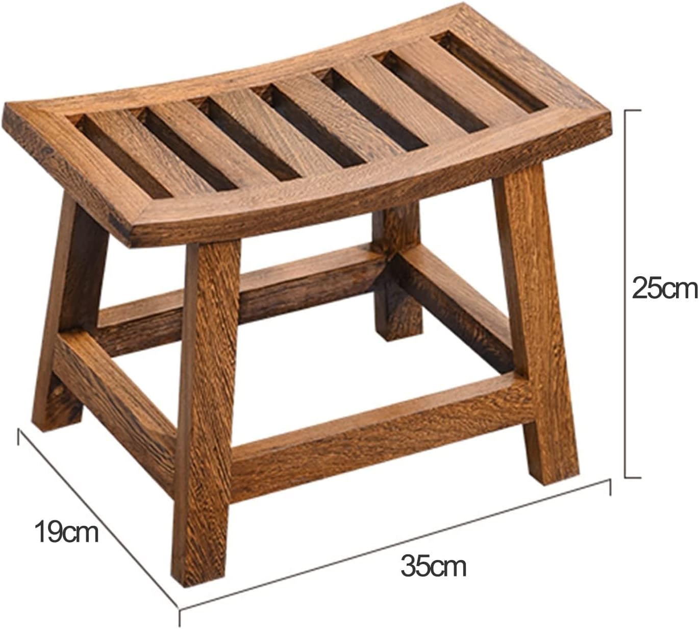 Bathroom stools Shower Bench Waterproof Wood Shower Seat, Perfect Cozy Wood Seat Stool Small Seat ，Foot Rest Shaving Stool, for Home, Bathroom