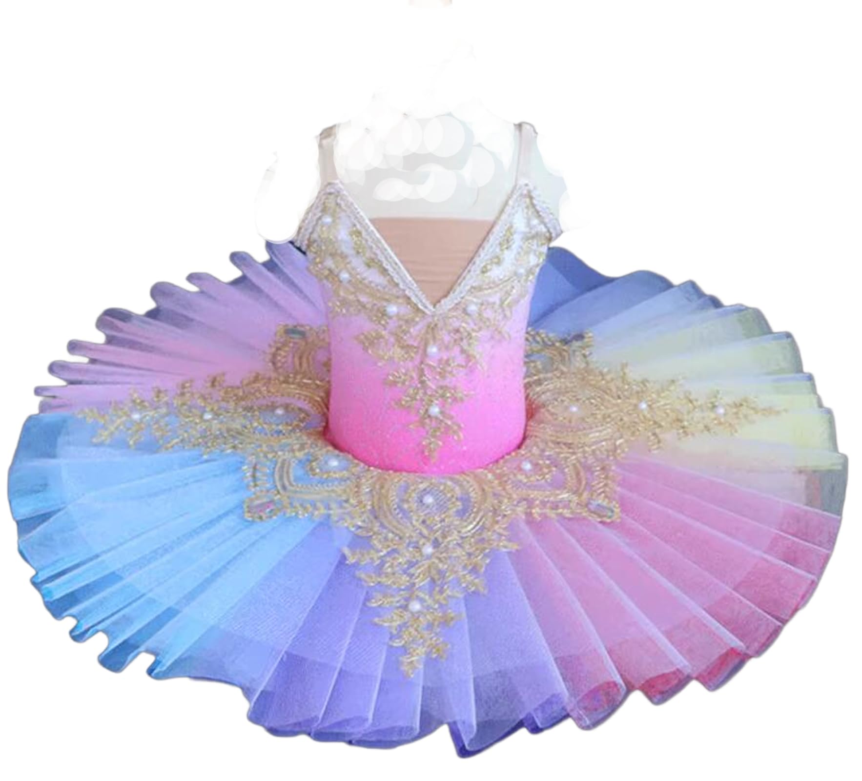 Vestido de Ballet con Tutú y Falda de Bailarina para Fiesta Competición para Niña Disfraz de Ballet de Lago de Los Cisnes (160)