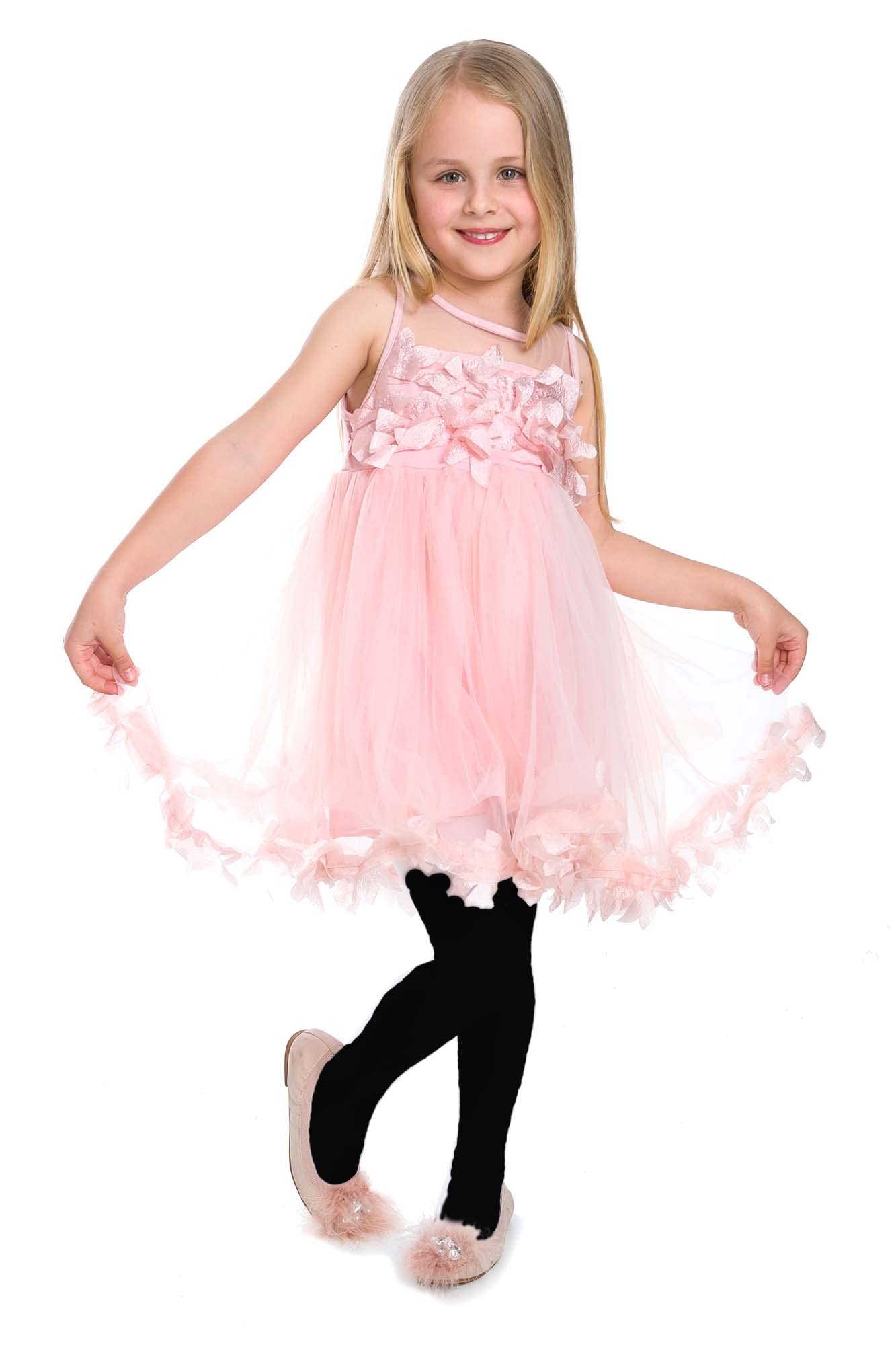 Hi!Mom Girls Black Plain Microfiber Opaque Tights 50 Den Kids Soft School Uniform Pantyhose 3/4 Years Zuza