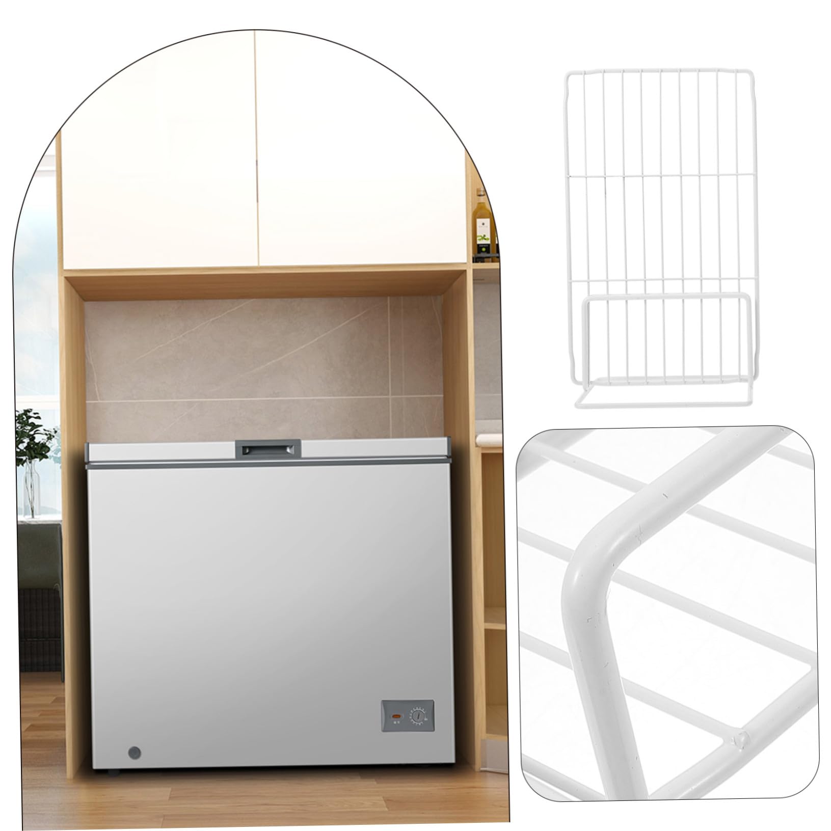 Mikinona Gefrierschrank-Trennwand Verstellbar 12.2 Zoll Breite X 11.4 Zoll Höhe Drahtteiler Für Flexible Gefrierfach Lagerung Und Ordnung Im Haushalt