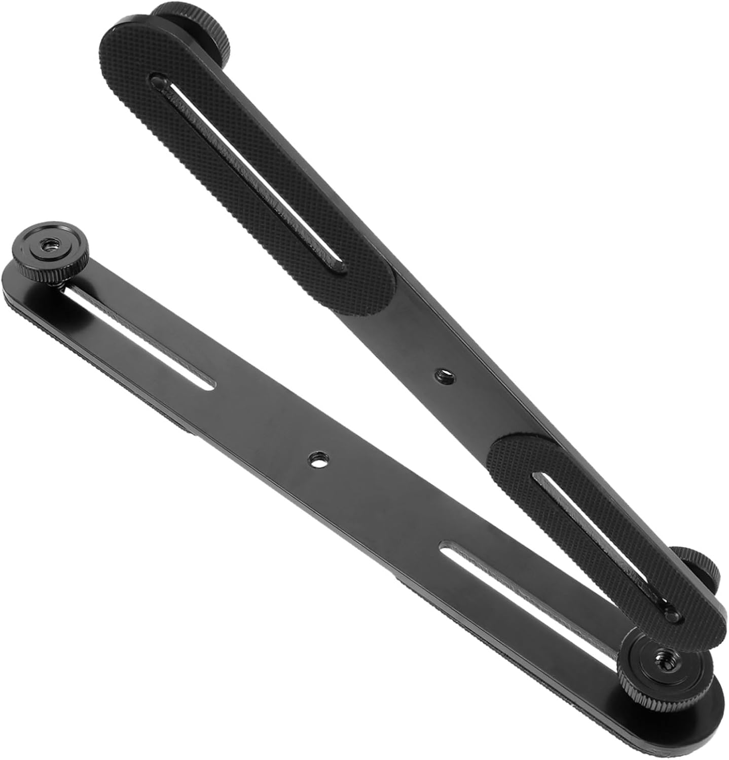 2pcs Adjustable Microphone Bar and Flash Extension Bracket Dual Mount for Camera, Cold Shoe Mount Compatible with DSLR and Video Lighting Accessories