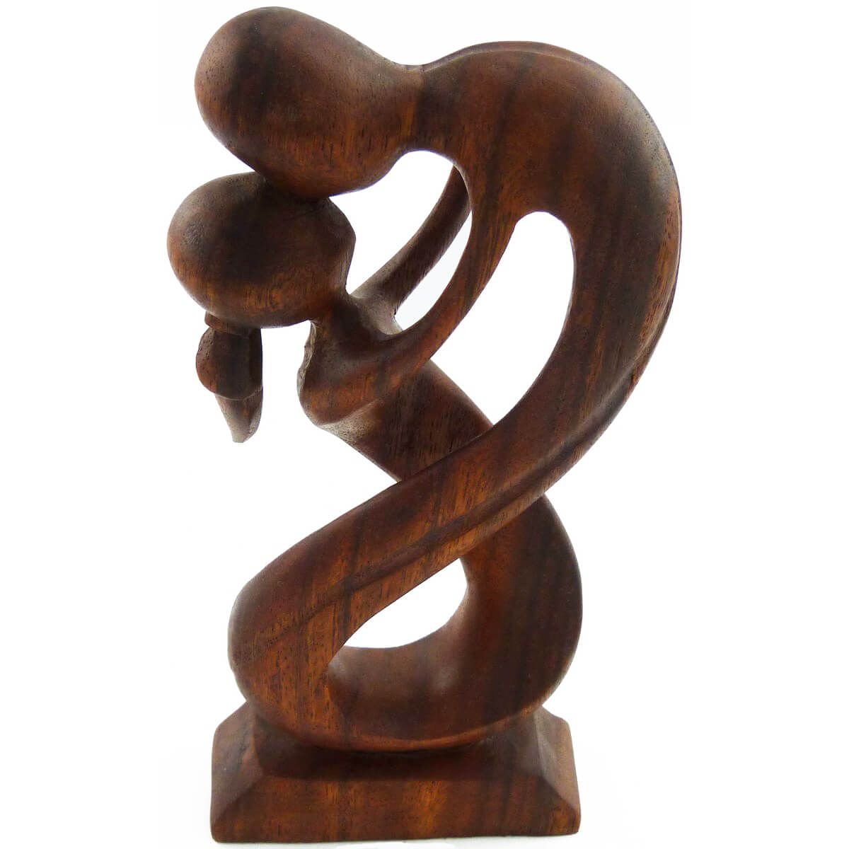 Simandra Holz Figur Skulptur Abstrakt Holzfigur Statue Afrika Asia Handarbeit Deko Hingabe Größe 30 cm