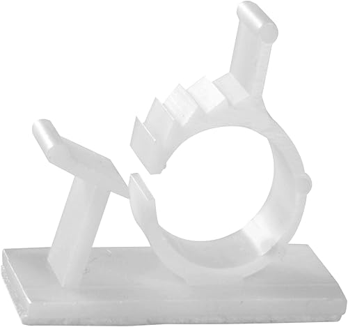 Miniatura 11 de JacobsParts V1 Clips adhesivos para gestión de cables, abrazadera ajustable de 1.0 pulgadas, color blanco (paquete de 25) Blanco,Negro