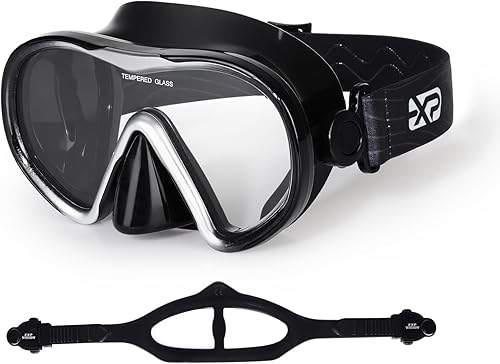 Máscara de buceo para adultos Máscara de natación antivaho, gafas de natación de visión amplia con cubierta para la nariz, gafas de esnórquel