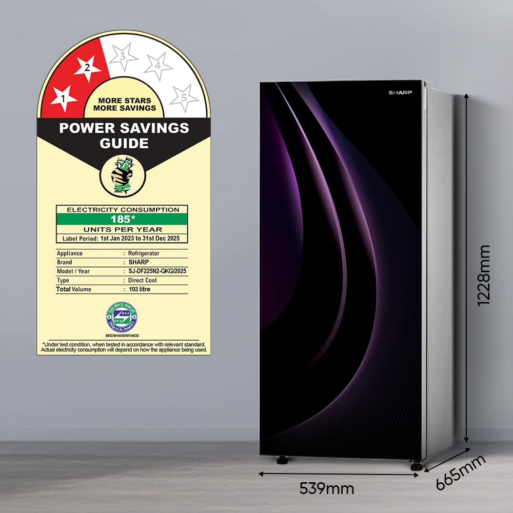 SHARP 187 L 2 Star 60 Mins Fast Ice Direct Cool Single Door