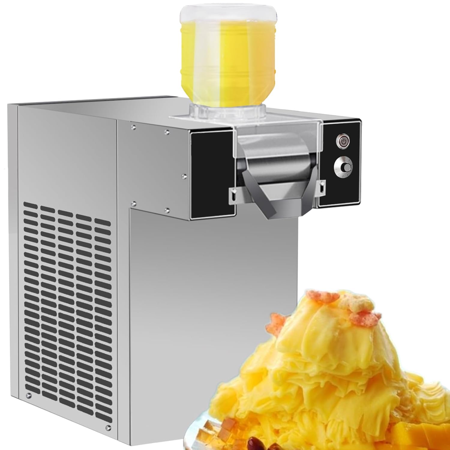 Countertop Ice Makers ice Shaver Machine 352.7LB/160KG Snow Cone Machine Ice Crusher Shaved Snow Slush Machine ice Thickness Adjustable 220V