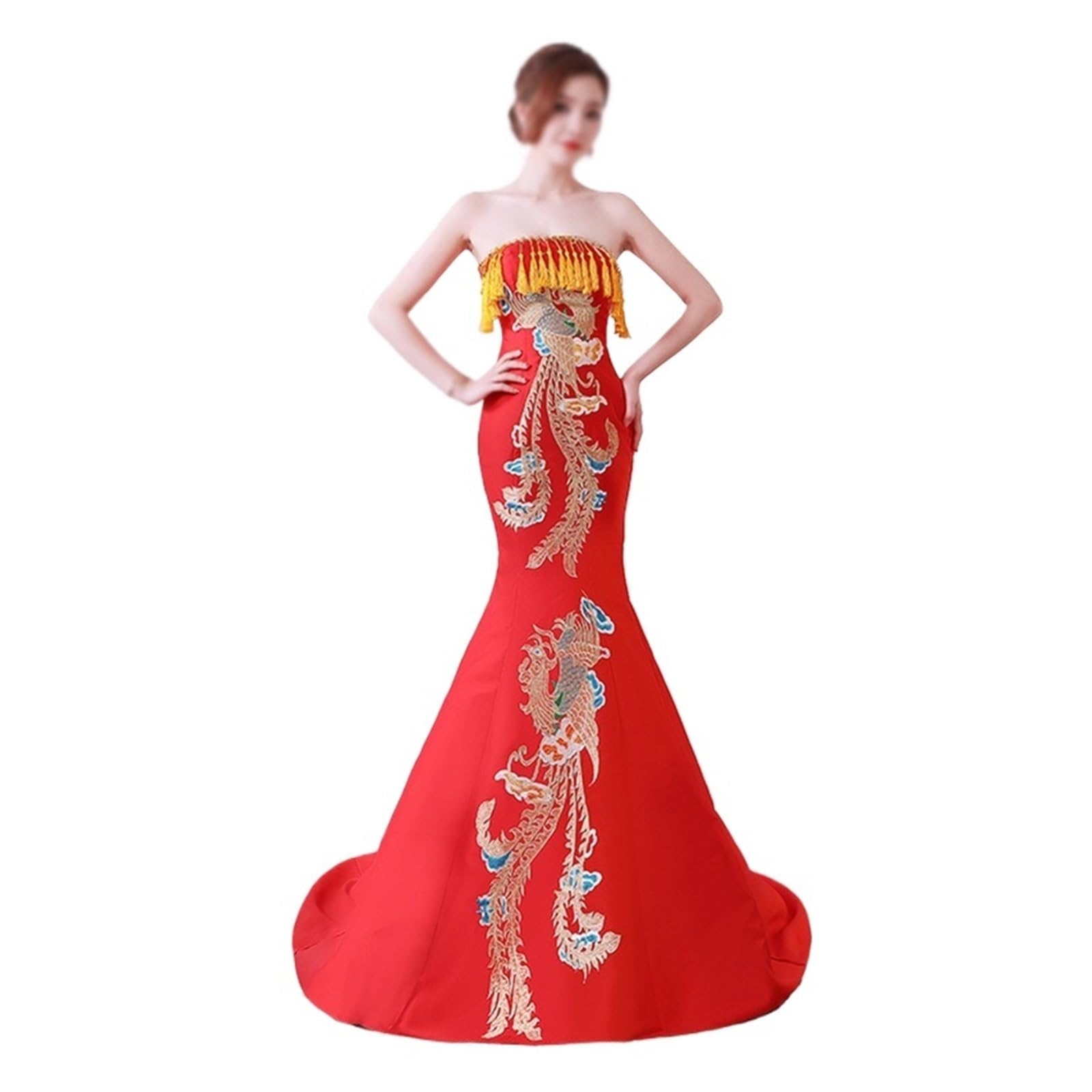 Robe de soirée sans bretelles coupe ajustée modèle Catwalk Chinois en taille Large