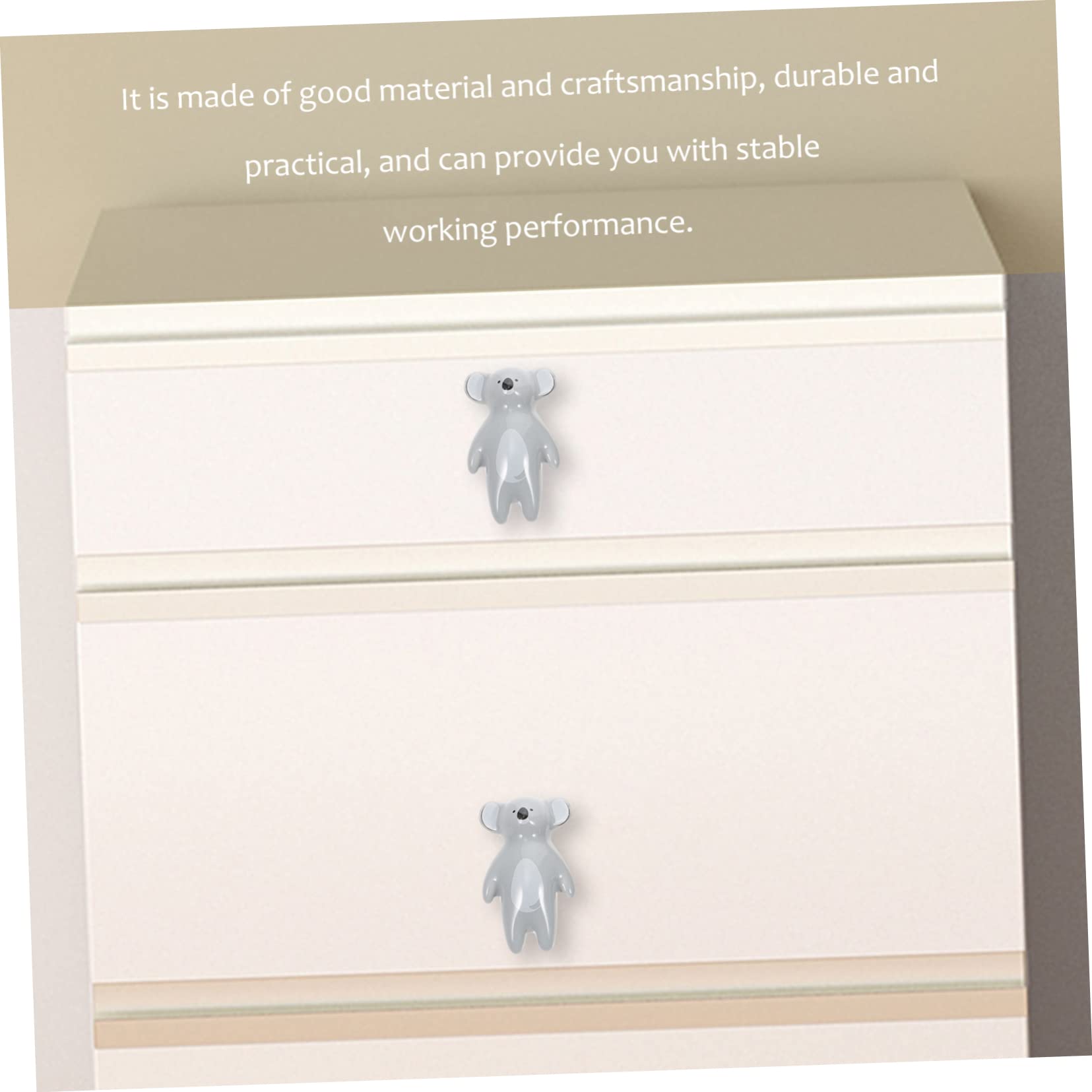 NUOBESTY 8 Pomelli in Ceramica e Lega a Forma di Animale, Maniglie Decorative per Armadio e Cassetti, Facili da Installare per Cameretta