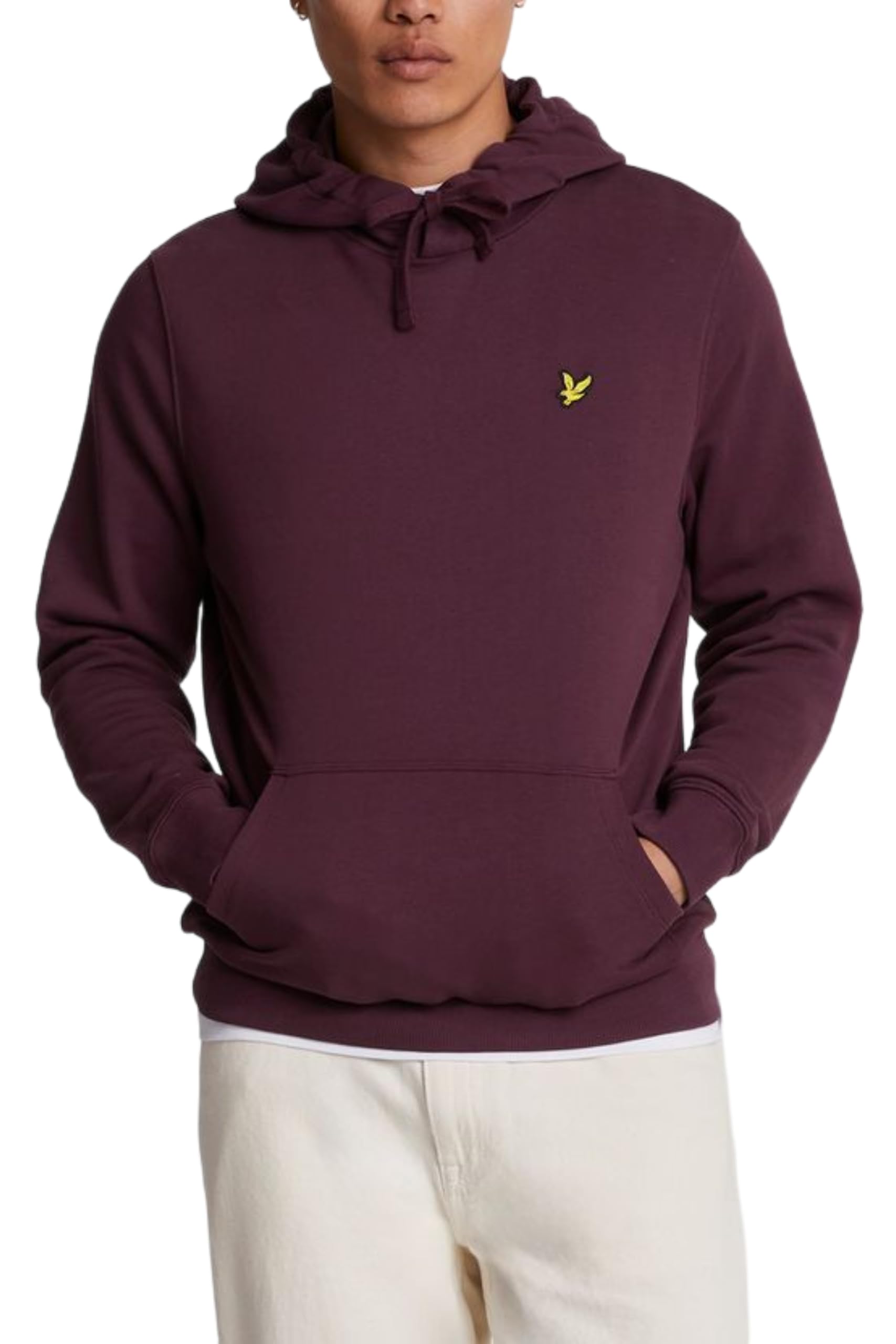 Lyle & Scott Men's Pullover Hoodie Burgundy L, (ML416VOG)