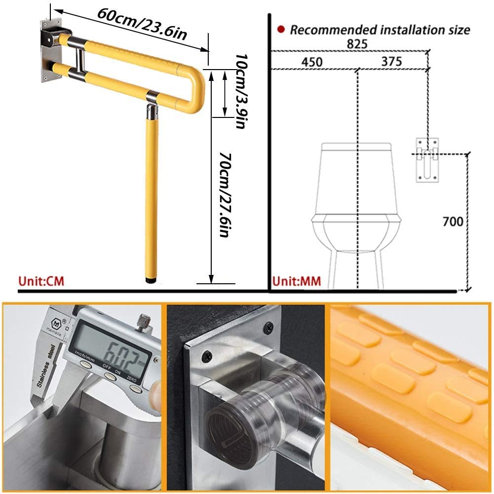 Stand Alone Toilet Safety Rail, Adjustable Toilet Handrails Frame