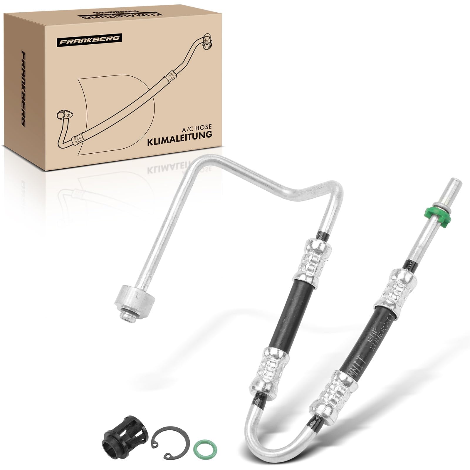 Frankberg Klimaleitung Klimaschlauch Druckleitung Kompatibel mit Cordoba 6L2 1.2L-2.0L 2002-2009 Ibiza III 6L1 1.2L-2.0L 2002-2009 Replace# 3C0820741AJ