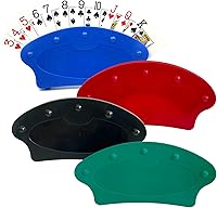 Vista 1 de SEETOOOGAMES Card Holders for Playing Cards - Canasta Playing Card Games Holder for Kids Seniors - 4 Pack Mixed