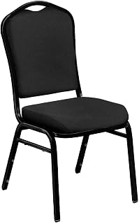 Silhouette Fabric Stack Chair Ebony Black with Black Sandtex Frame