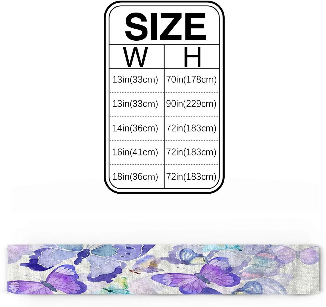 Flаѕh Dеаlѕ - 80% оƒƒ IDOWMAT Linen Burlap Table Runner Dresser Scarves 13 x 90 Inch, Watercolor Butterfly Purple Kitchen Table Runners for Farmhouse Dinner, Holiday Parties, Wedding, Events, Decor