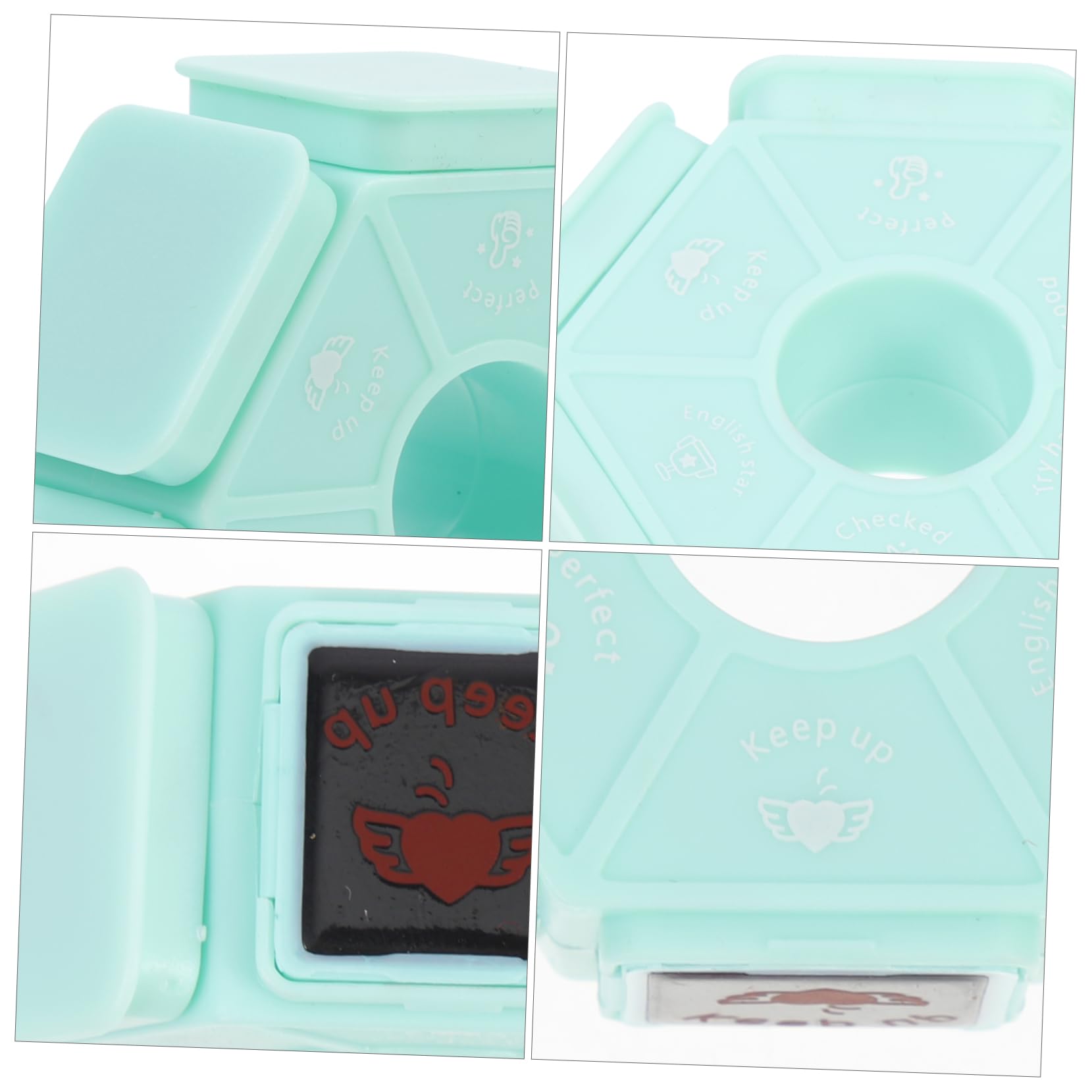 SHINEOFI 5pezzi Teacher Stamper Multisided Timbri Per Commenti e Valutazioni Scolastiche Materiale Sicuro e Riutilizzabile Per Insegnanti e Forniture Scolastiche
