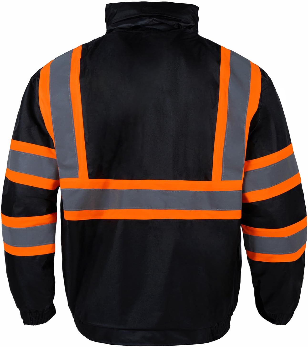 FONIRRA Mens High Visibility Jacket Waterproof Reflective with Hood Hi Vis Winter Jacket Safety Work Construction Coats - Image 2